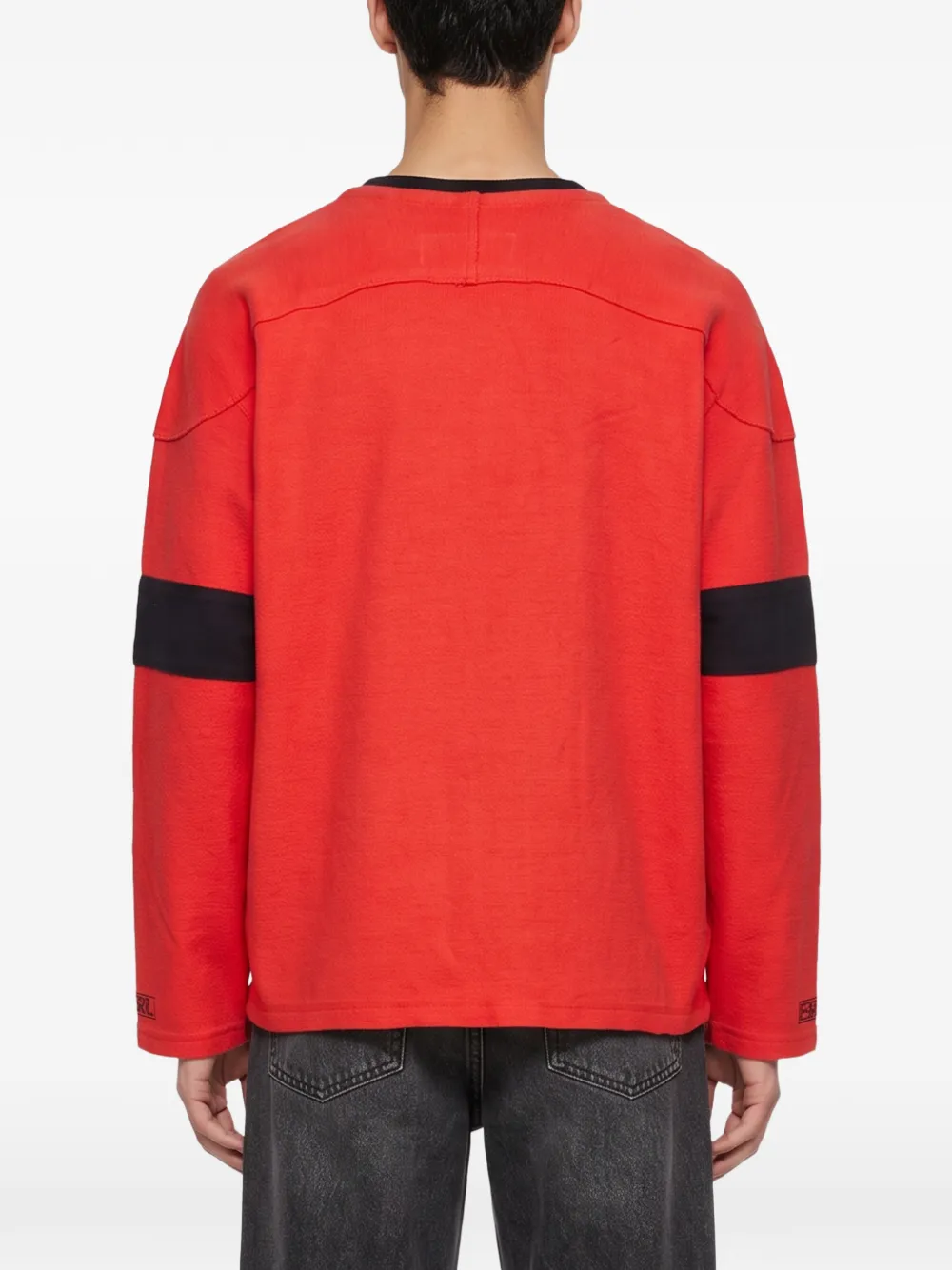 ERL California trui met logo-patch en vetersluiting Rood