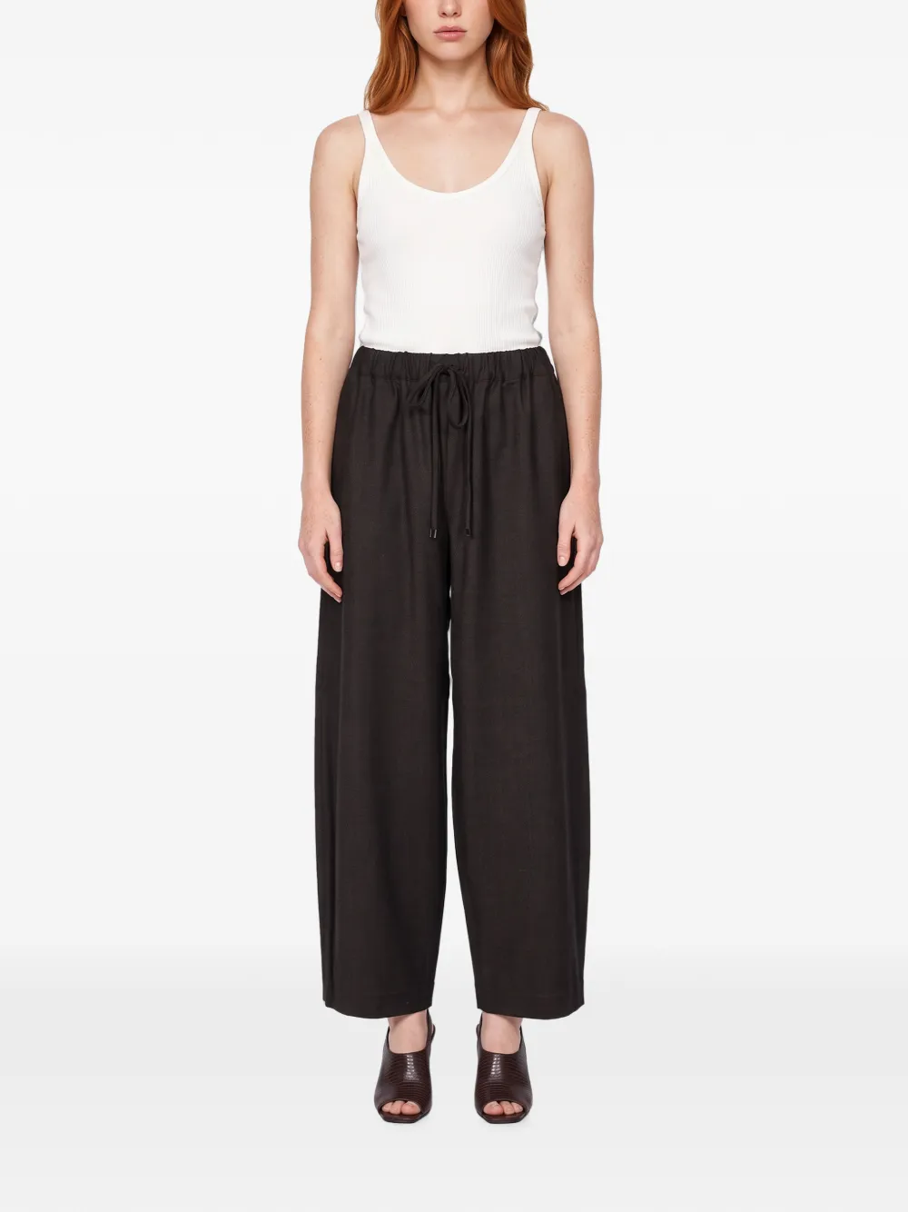 Antonelli San Lorenzo drawstring wide-leg trousers Bruin