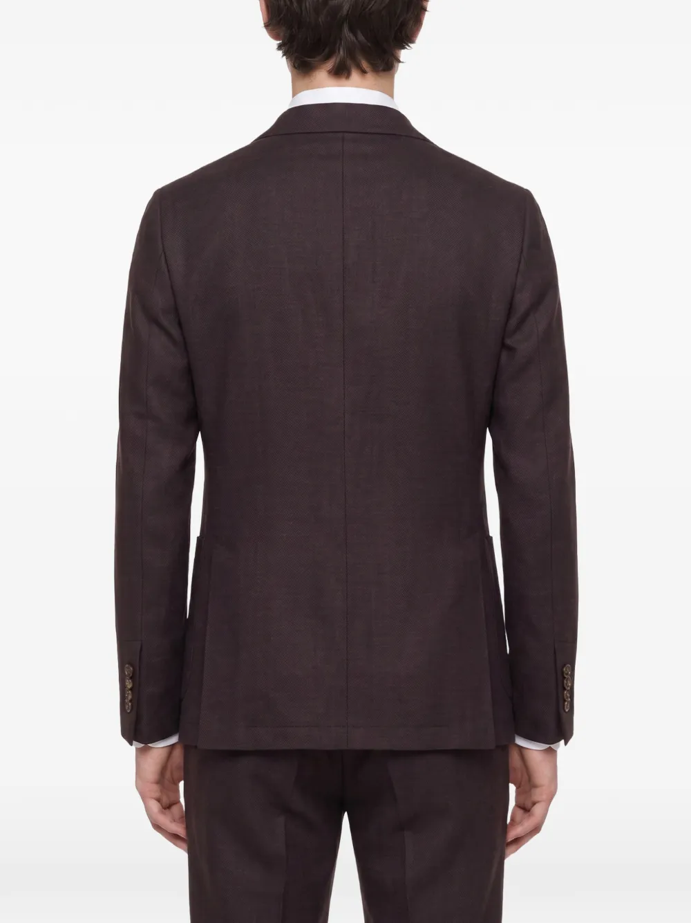 Eleventy Blazer met enkele rij knopen en gekerfde revers Bruin