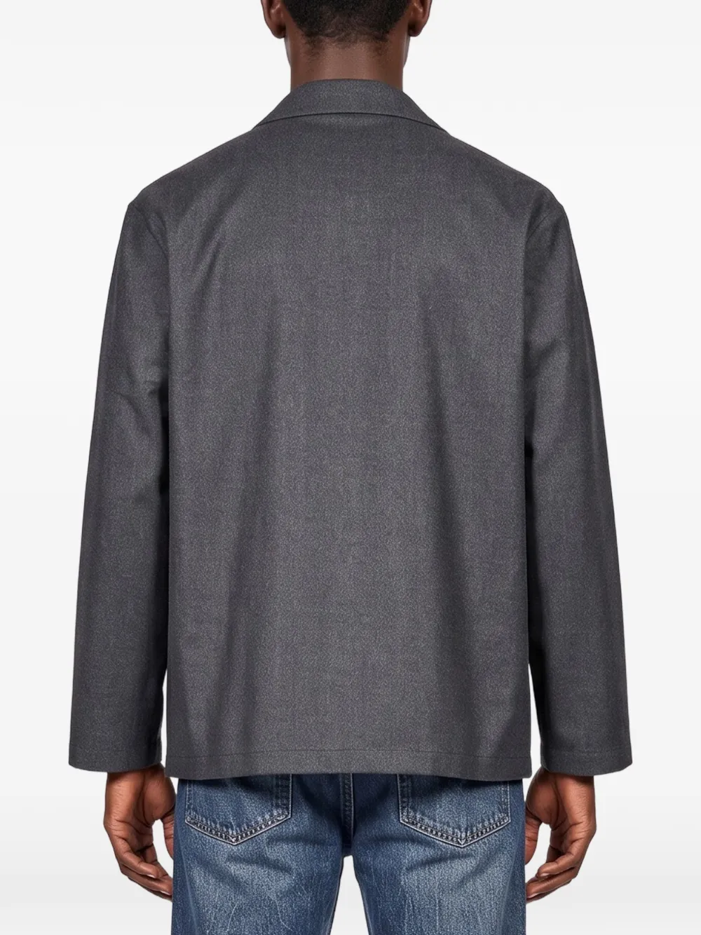 Caruso flap-pocket jacket Grijs