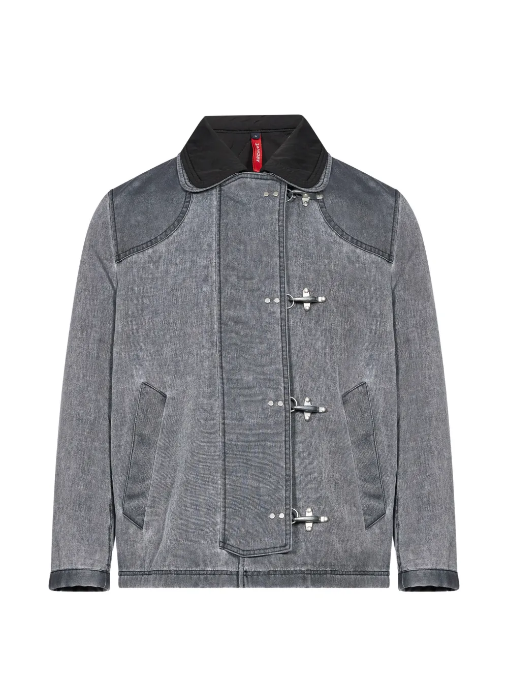 Fay 4 Ganci hook-fastening panelled jacket - Blu
