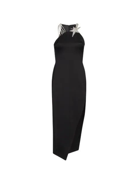 David Koma star-embellished asymmetric-hem midi dress