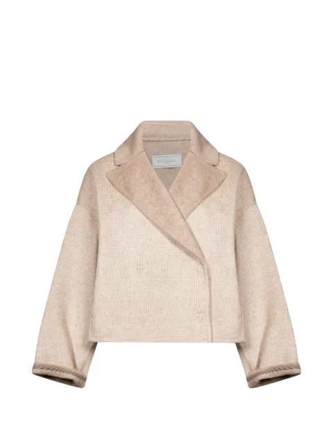 Antonelli checked cropped jacket