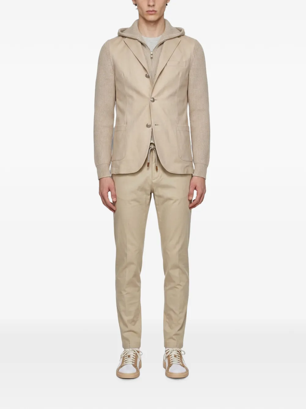 Eleventy Ribgebreid jack Beige