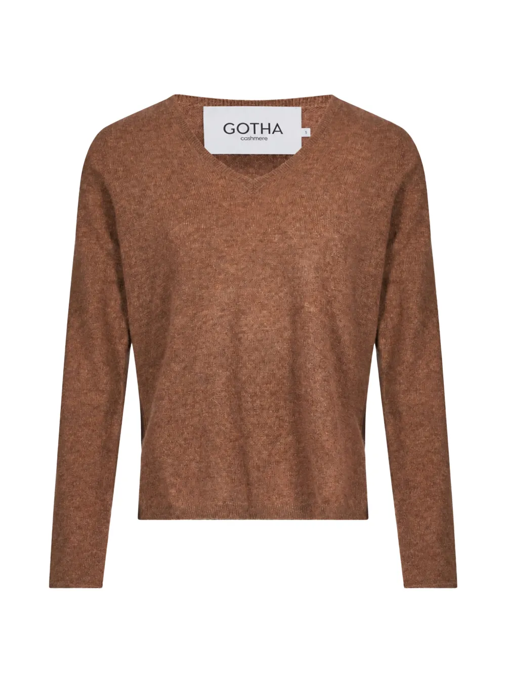 Gotha Penelope V-neck side-slit sweater - Marrone