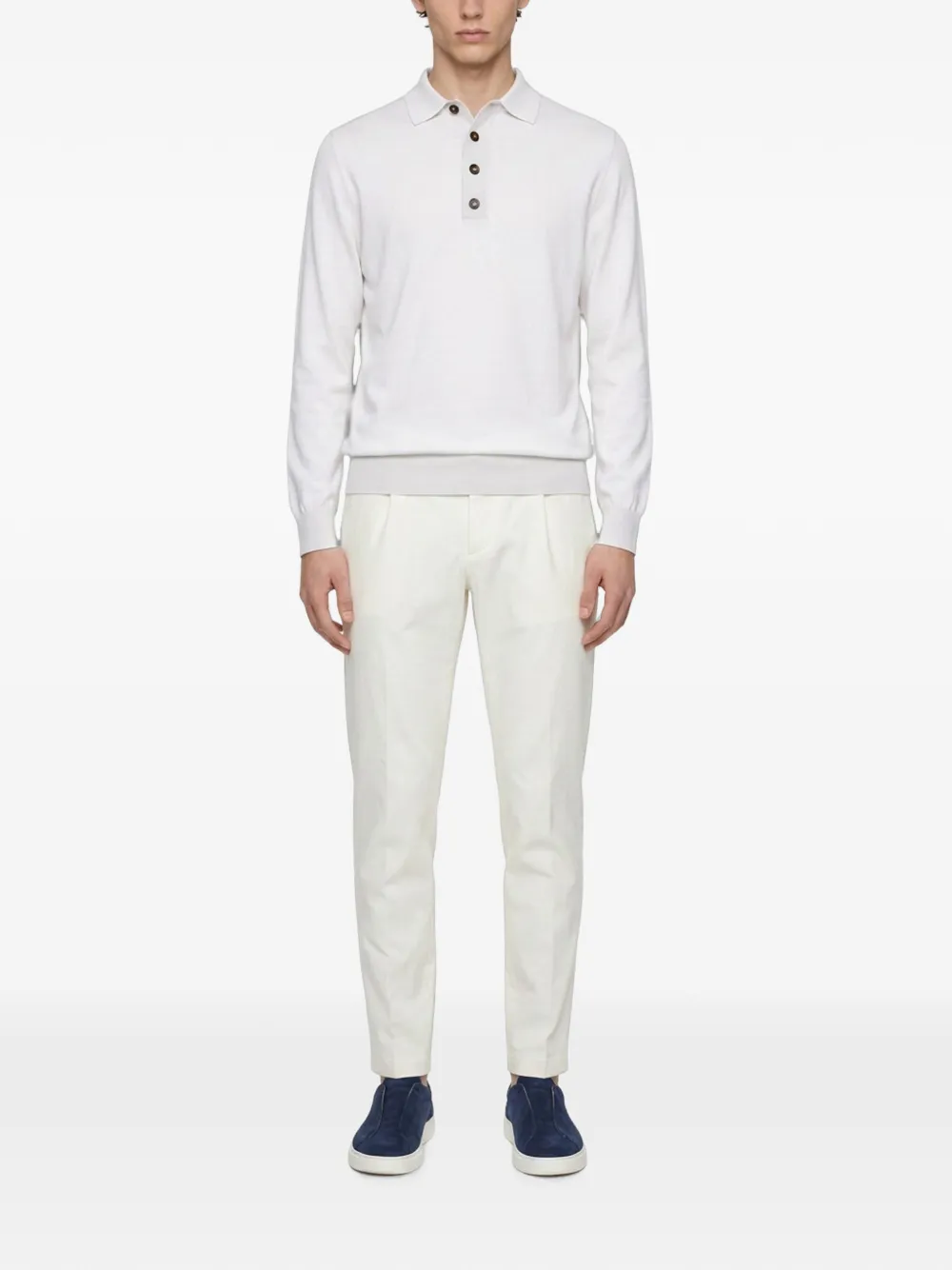Eleventy Poloshirt met lange mouwen Wit