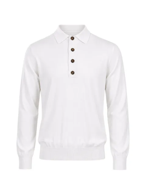 Eleventy long-sleeve polo shirt