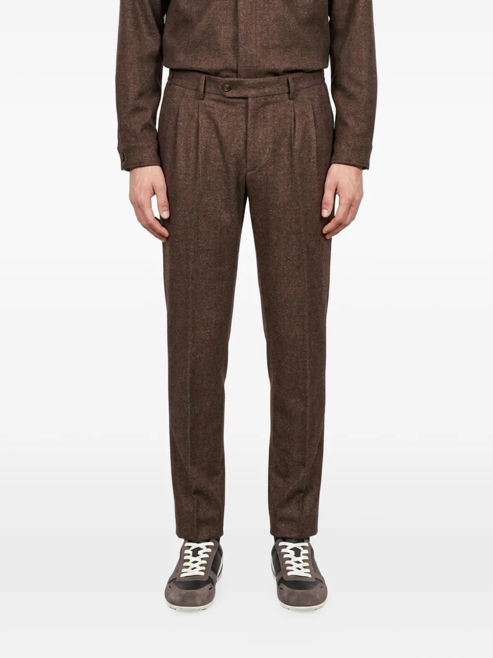 Eleventy pleated-detail two-piece suit Bruin