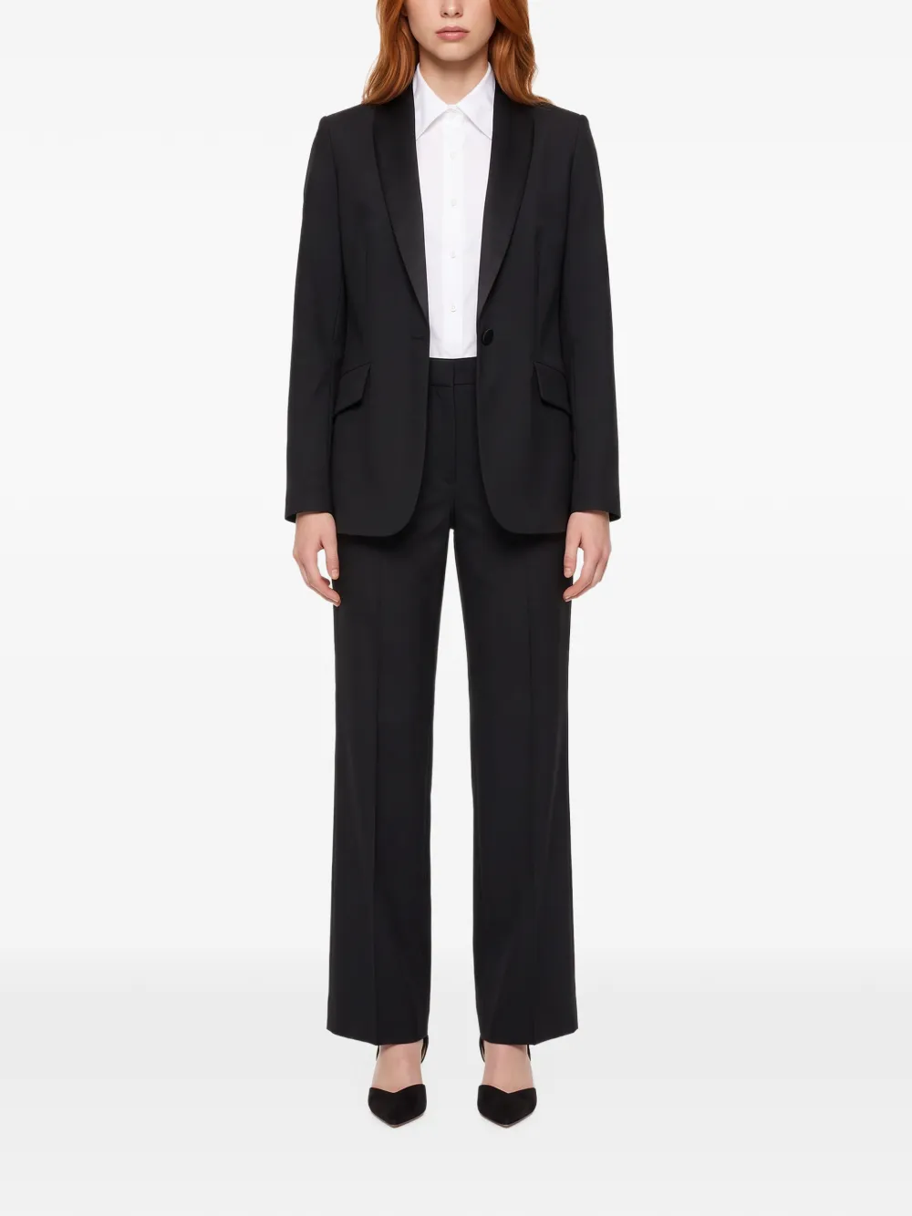 Antonelli Pandolce shawl-lapel single-breasted jacket Zwart