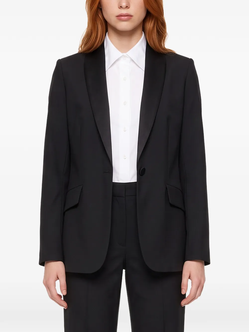 Antonelli Pandolce shawl-lapel single-breasted jacket Zwart