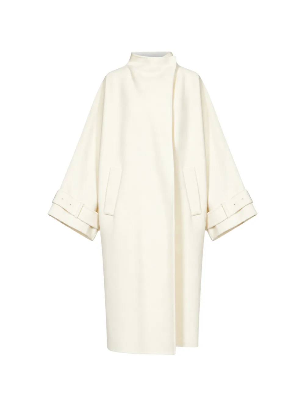 DARKPARK Alba buckled-cuff high-neck oversize coat - Neutrals