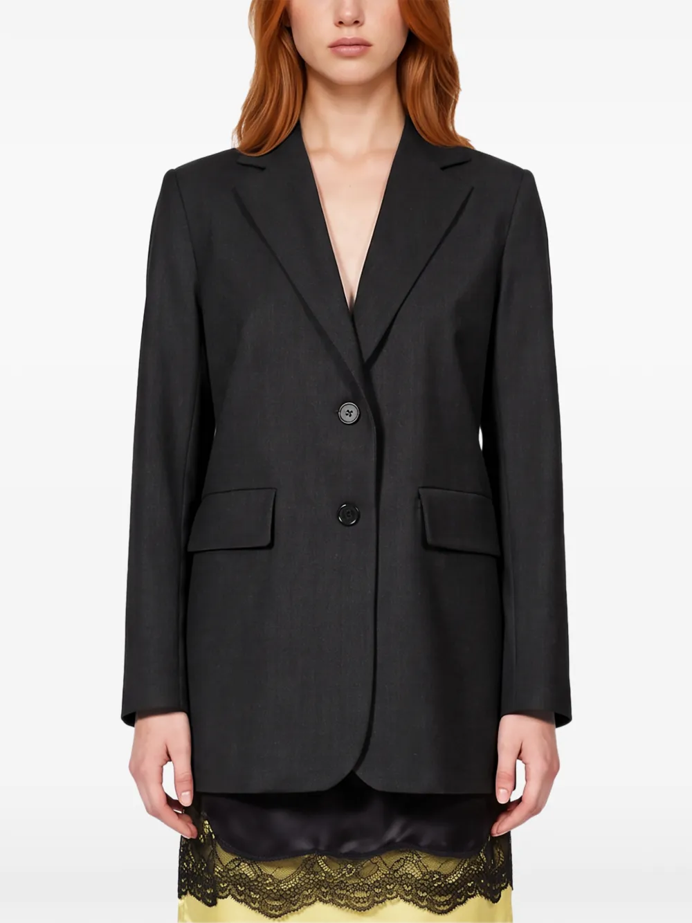 Antonelli single-breasted notched-lapels jacket Grijs
