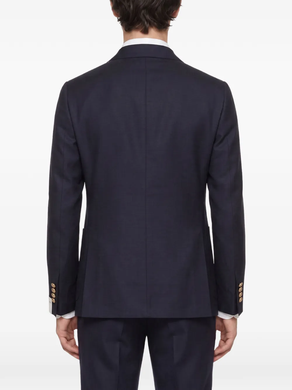 Eleventy Jack met puntige revers en dubbele rij knopen Blauw