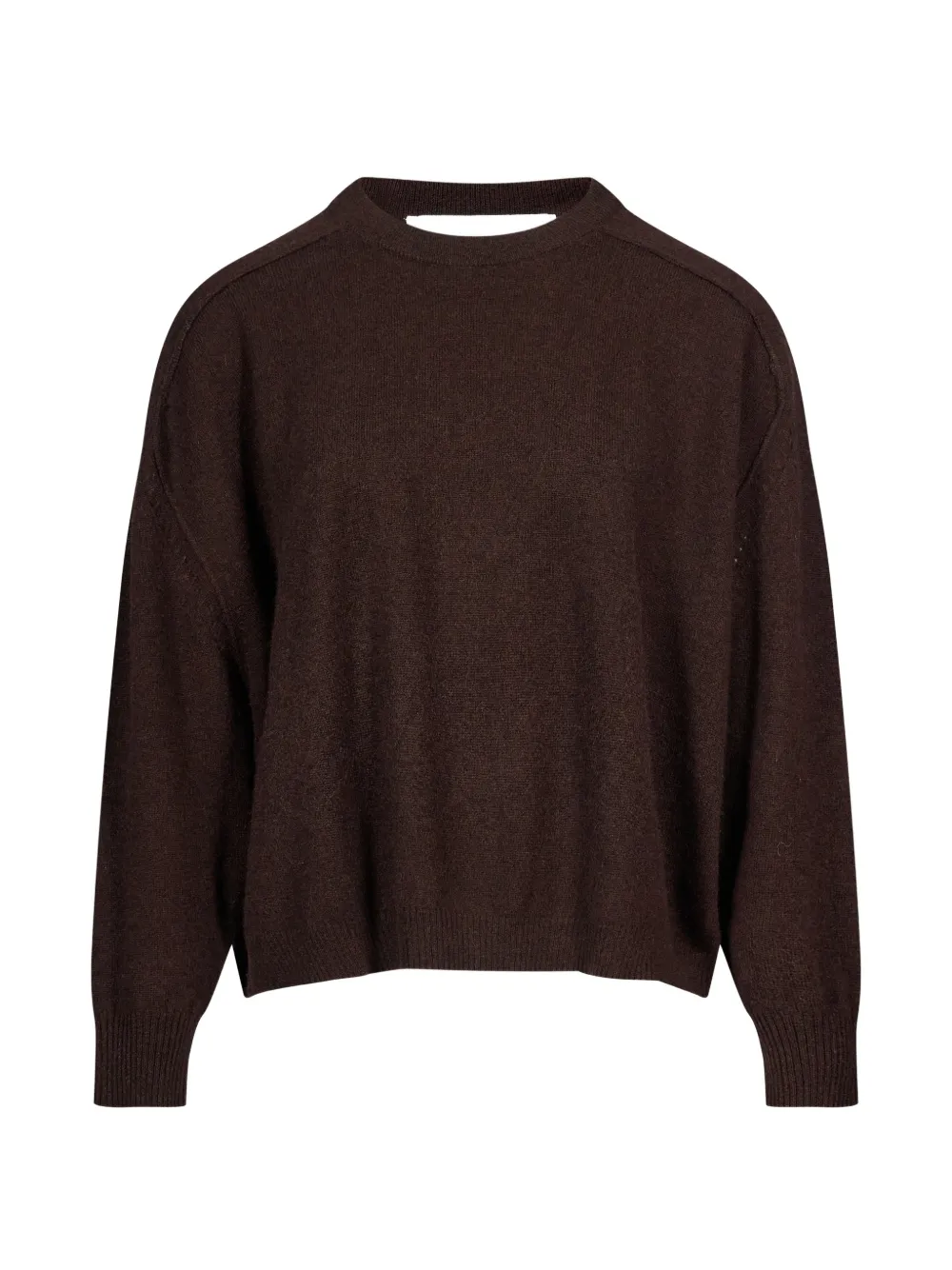 Gotha Crew-neck Drop-shoulder Sweater In Brown