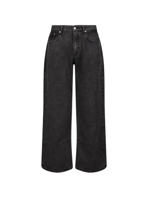 ERL logo-embroidered wide-leg jeans