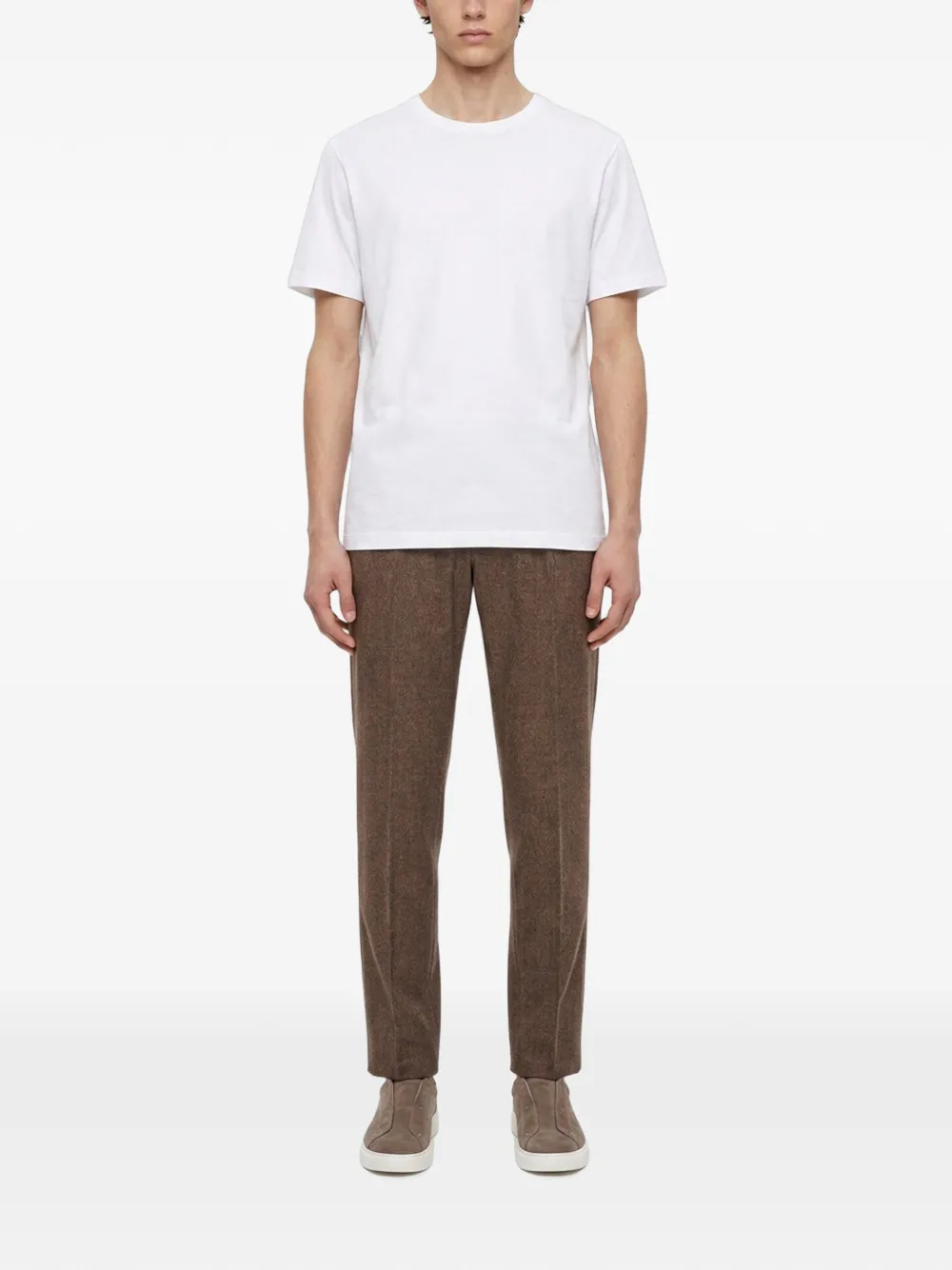 Eleventy Broek met trekkoordtaille Bruin