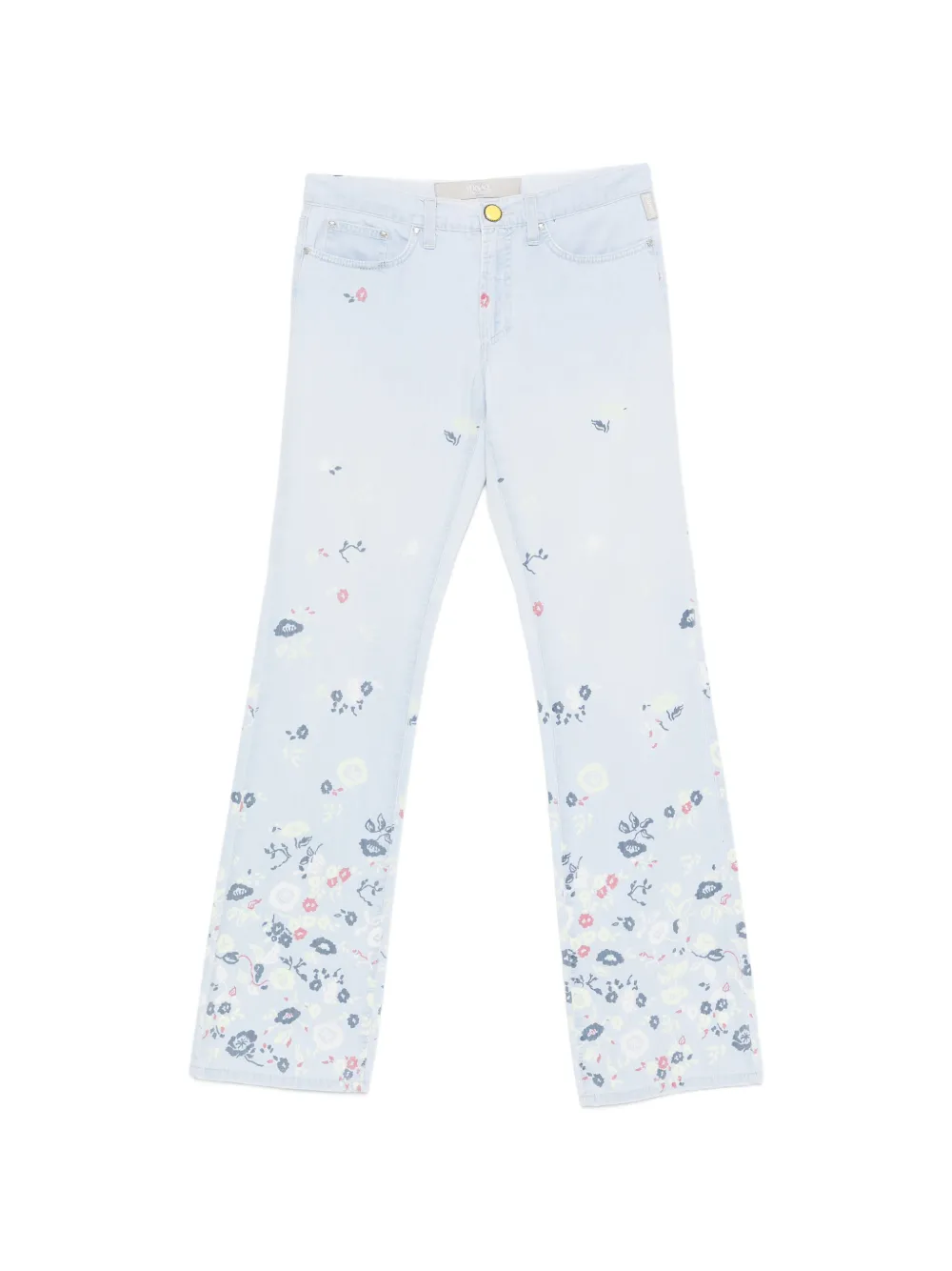 Versace Pre-Owned 2000s floral-print trousers - Blu