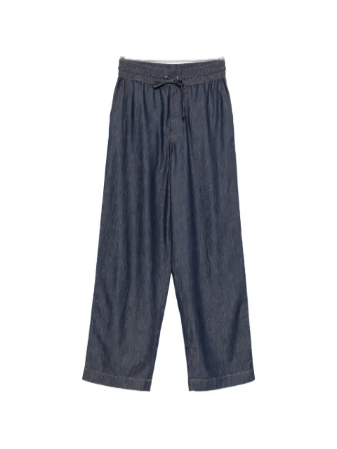 LOEWE Anagram-embroidered drawstring-waist jeans