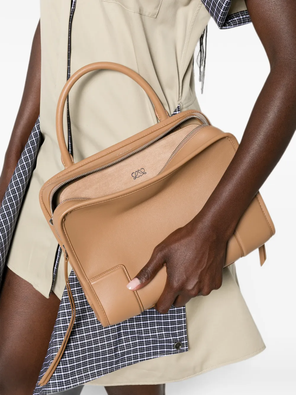 LOEWE Amazona leren shopper Bruin