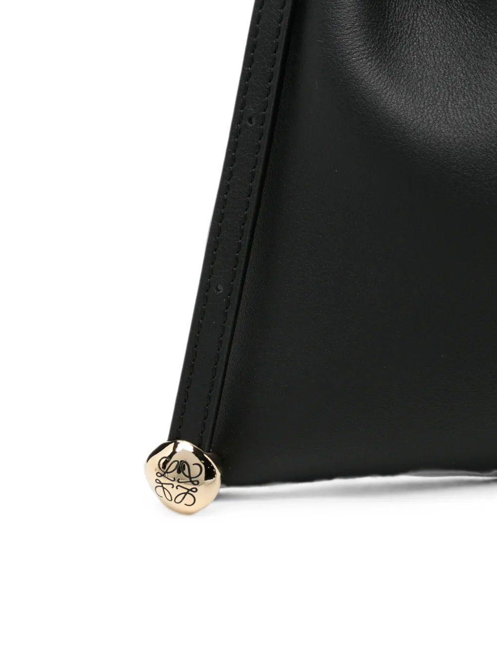 LOEWE Mini Scarf Bag in Smooth Calfskin in Black, view 4