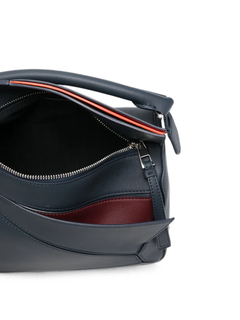 LOEWE Puzzle Layers leren clutch Blauw