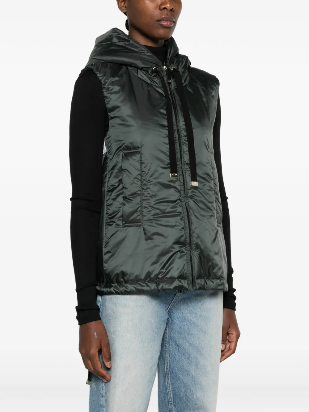 Max Mara Greengo gilet met capuchon Groen