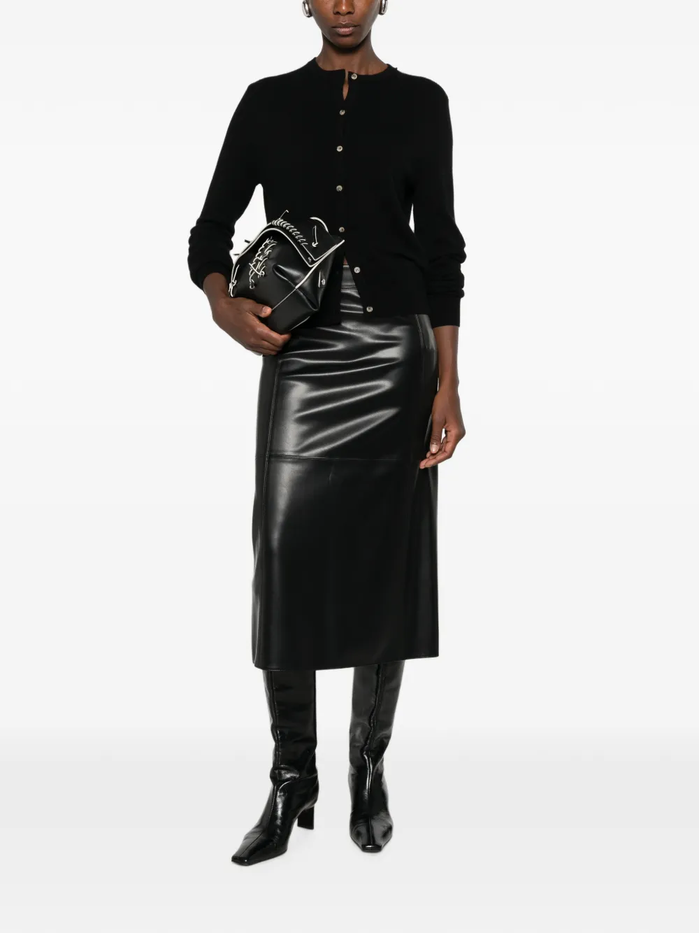 'S Max Mara Crisma midi-rok Zwart