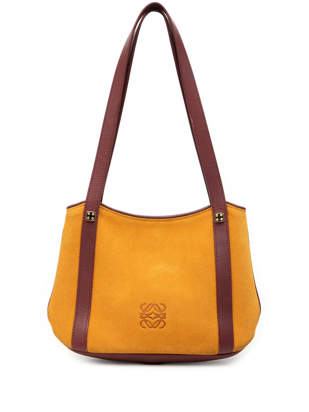 Loewe Pre-Owned 2012 Suede Anagram shoulder bag - Yellow