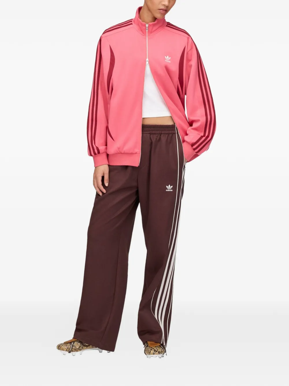 Wales Bonner Jack met geborduurd logo en rits Roze
