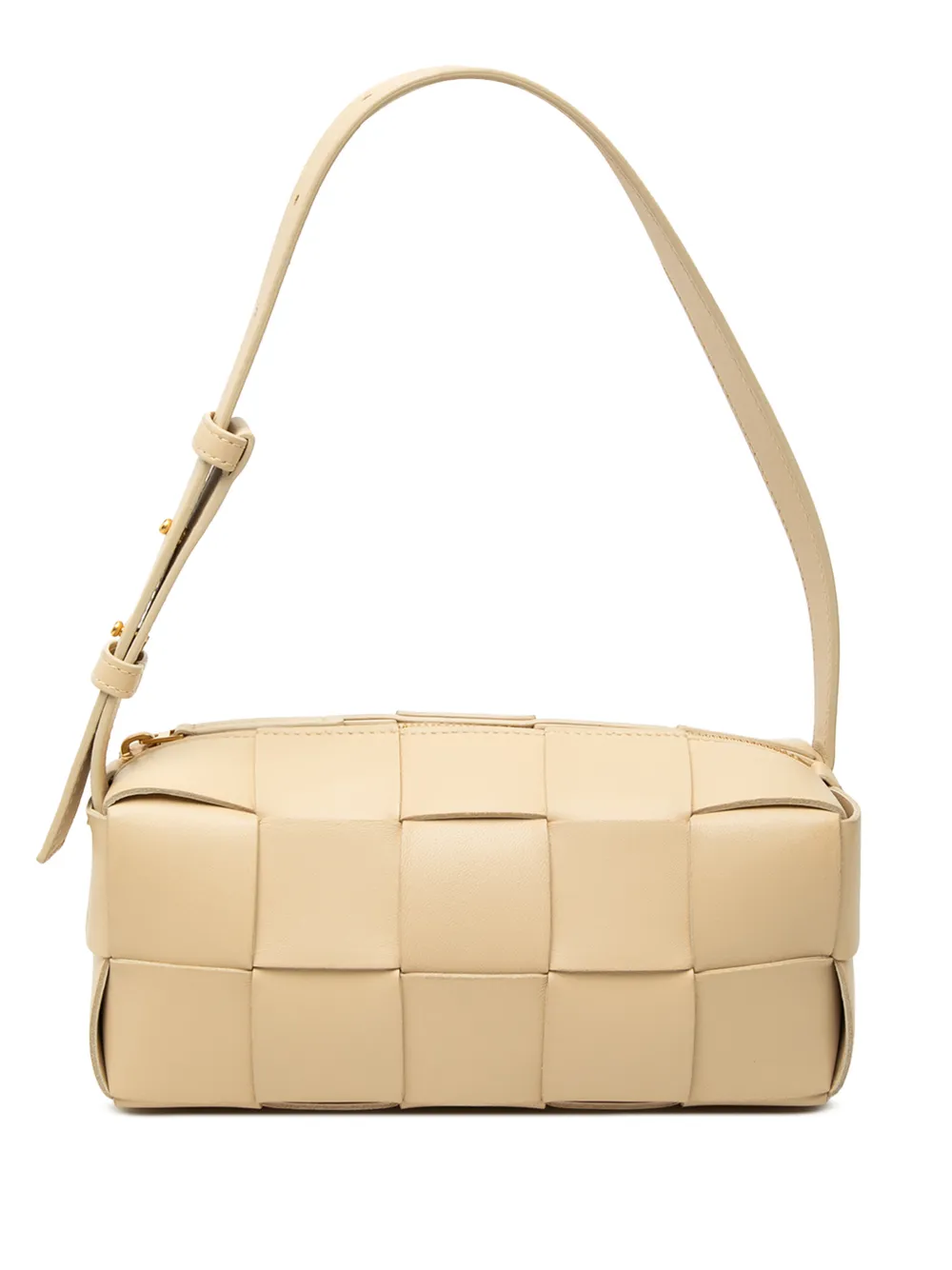 Bottega Veneta Pre-Owned 2012-2026 Small Nappa Intrecciato Brick Cassette shoulder bag - Braun