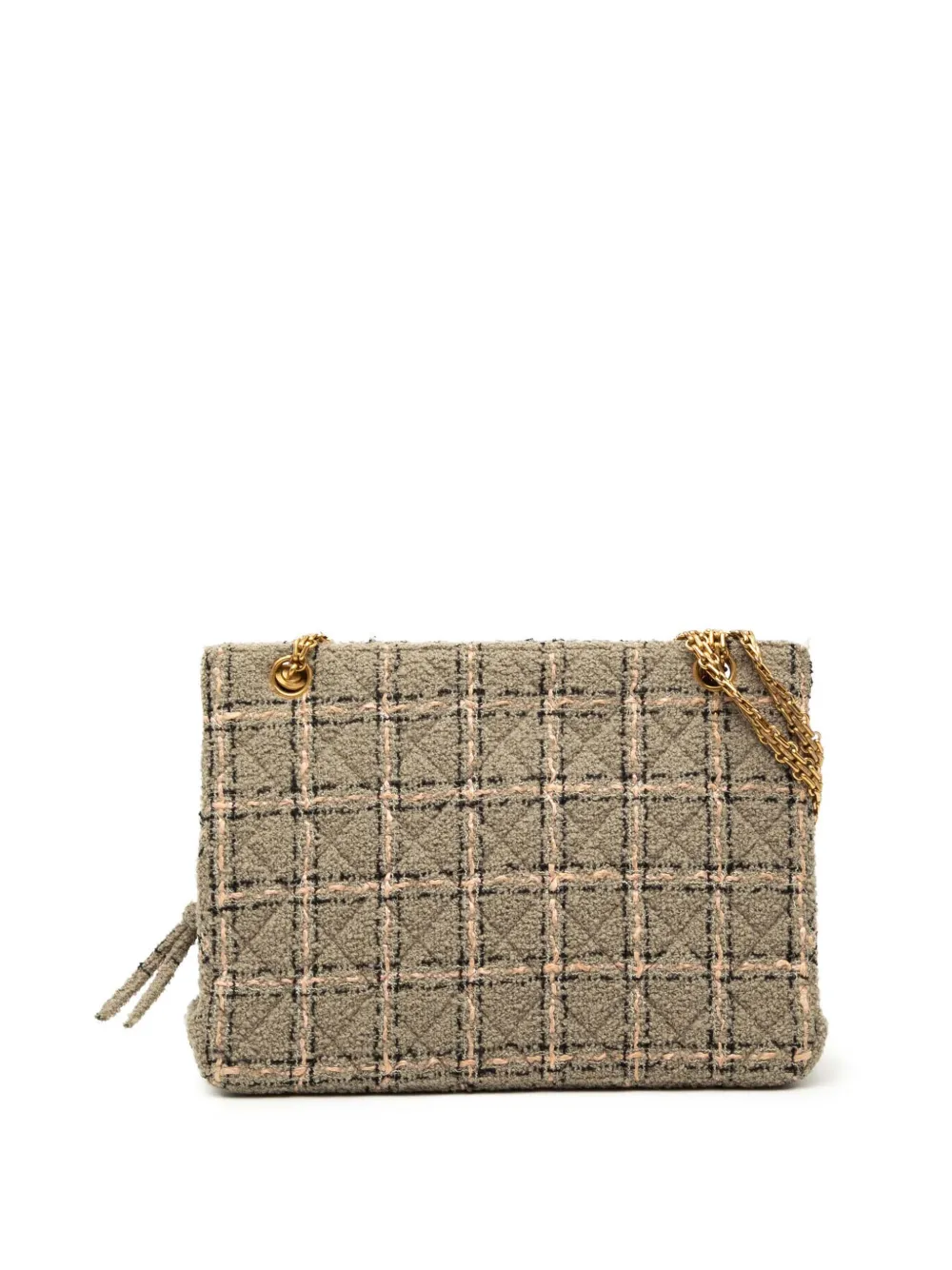 CHANEL Pre-Owned 1994-1996 Multicolor Tweed and Leather Quadrato Box shoulder bag - Toni neutri