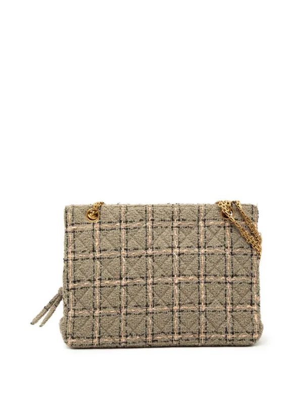 CHANEL Pre-Owned 1994-1996 マルチカラーツイード＆レザークアドラ 