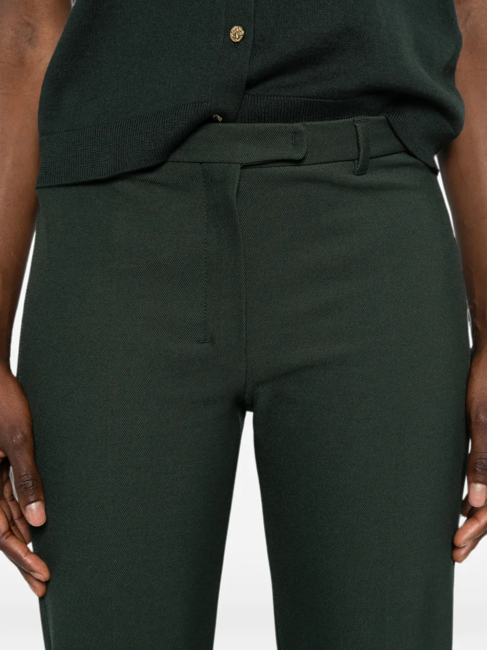 'S Max Mara Slim-fit geplooide pantalon Groen
