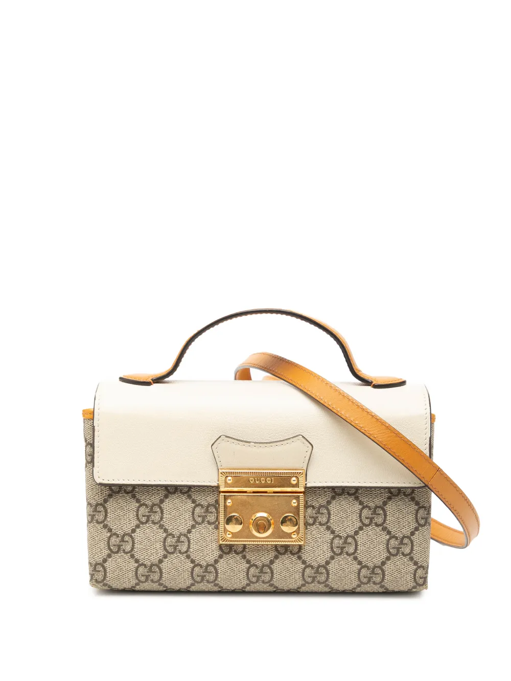 Gucci Pre-Owned 2000-2015 Mini GG Supreme Padlock satchel - Toni neutri