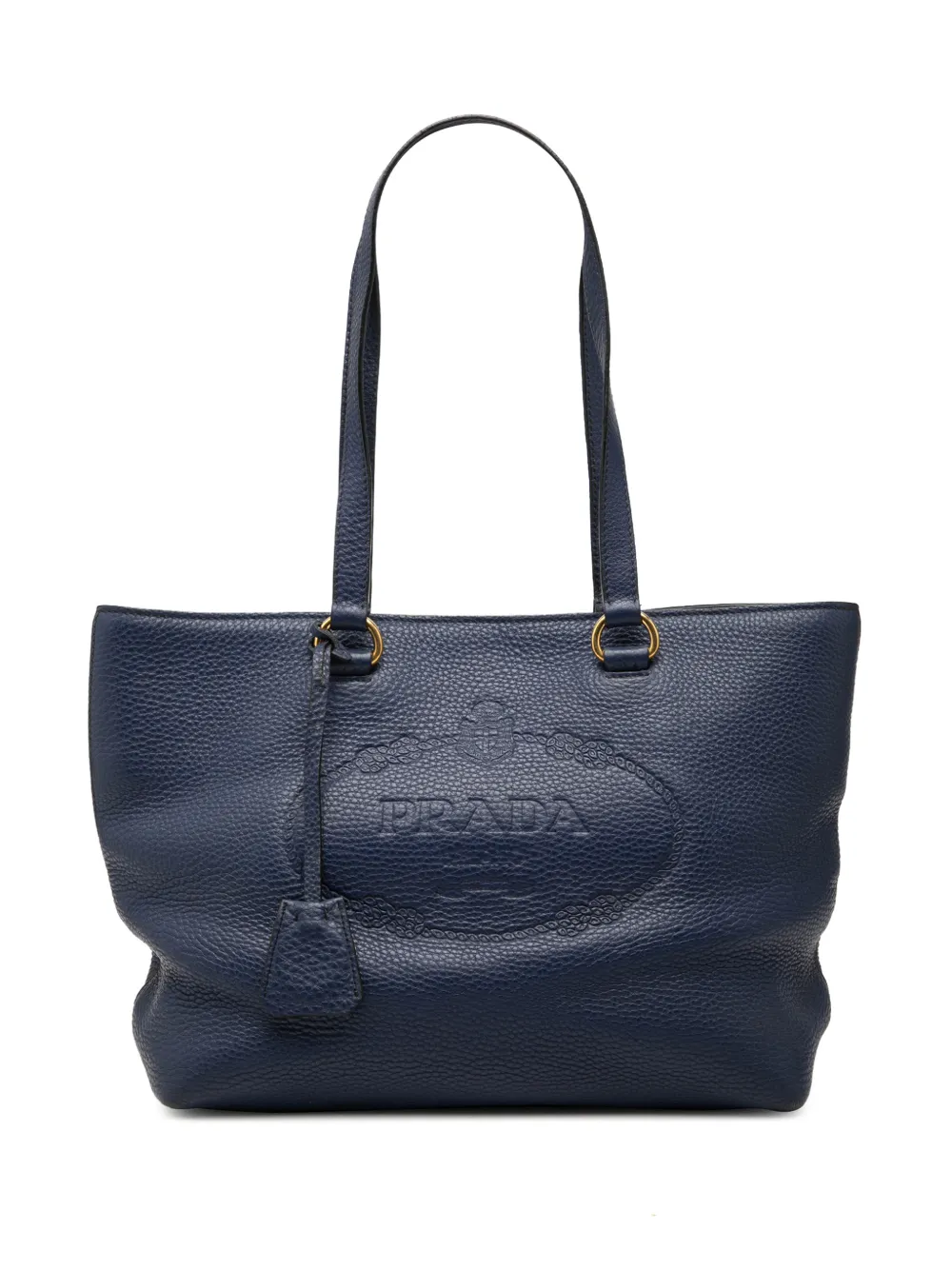 Prada Pre-Owned 2010-2026 Vitello Daino Canapa Logo tote bag - Blu