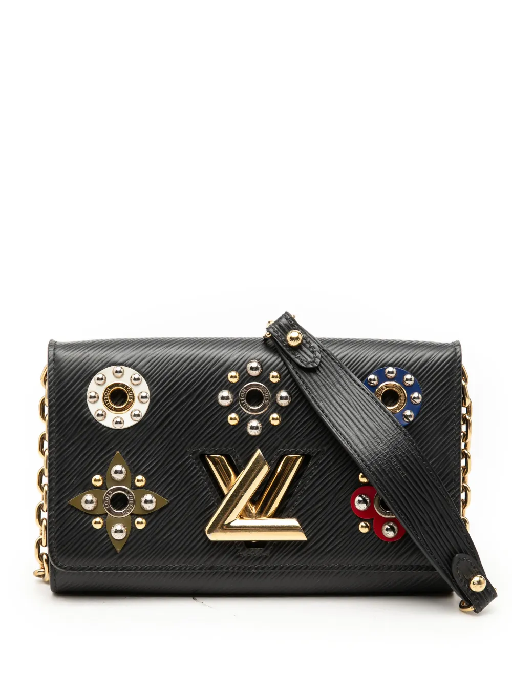 Louis Vuitton Pre-Owned 2017 Epi Mechanical Flowers Twist Chain Wallet crossbody bag - Nero