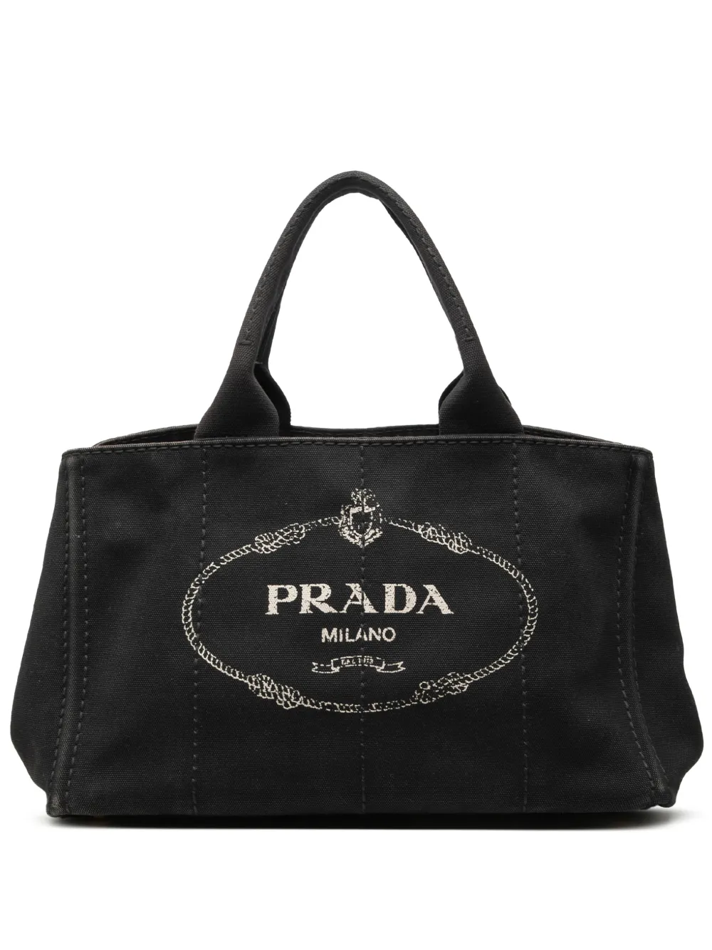 Prada Pre-Owned 2013-2026 Canvas Canapa Logo satchel - Nero