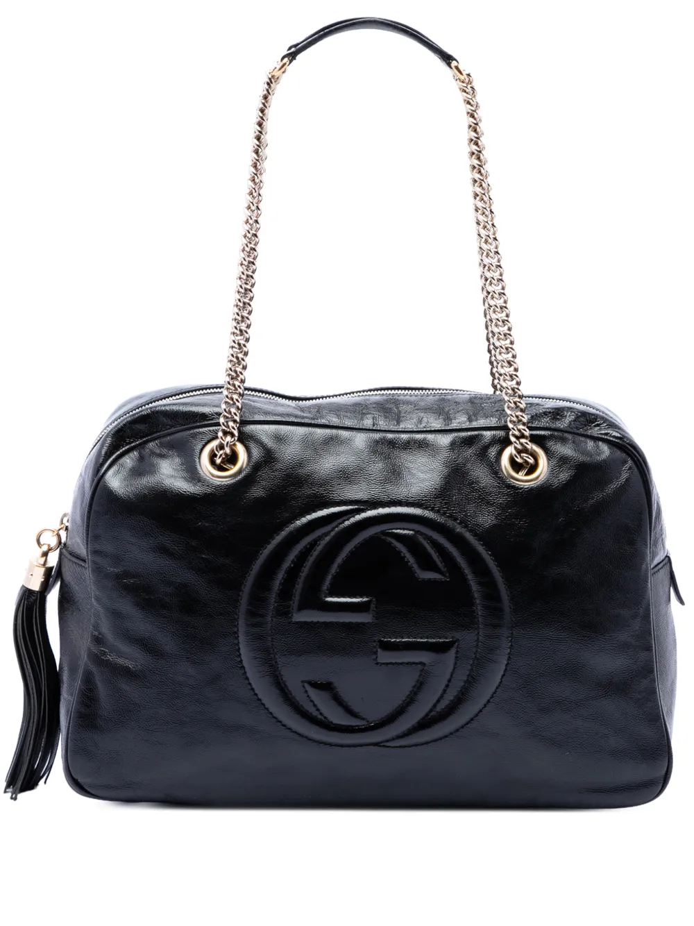 Gucci Pre-Owned 2016-2026 Patent Soho Chain shoulder bag - Nero