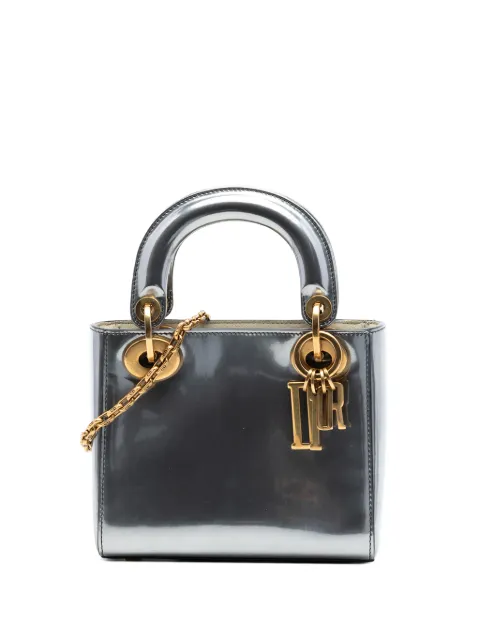 Christian Dior Pre-Owned 2018 Mini Metallic Patent Lady Dior satchel