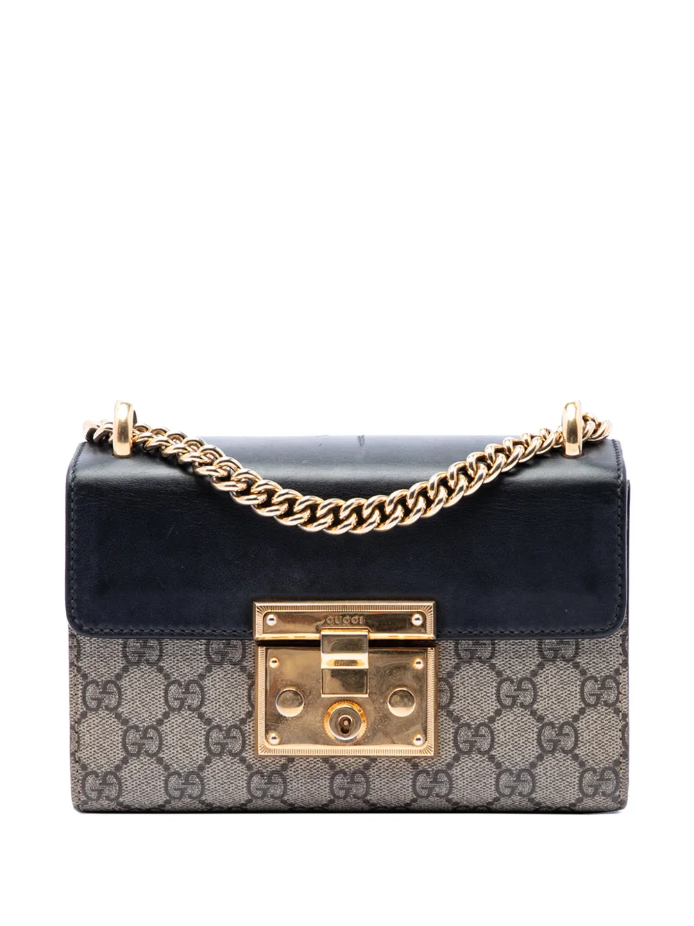 Gucci Pre-Owned 2016-2026 Small GG Supreme Padlock crossbody bag - Toni neutri