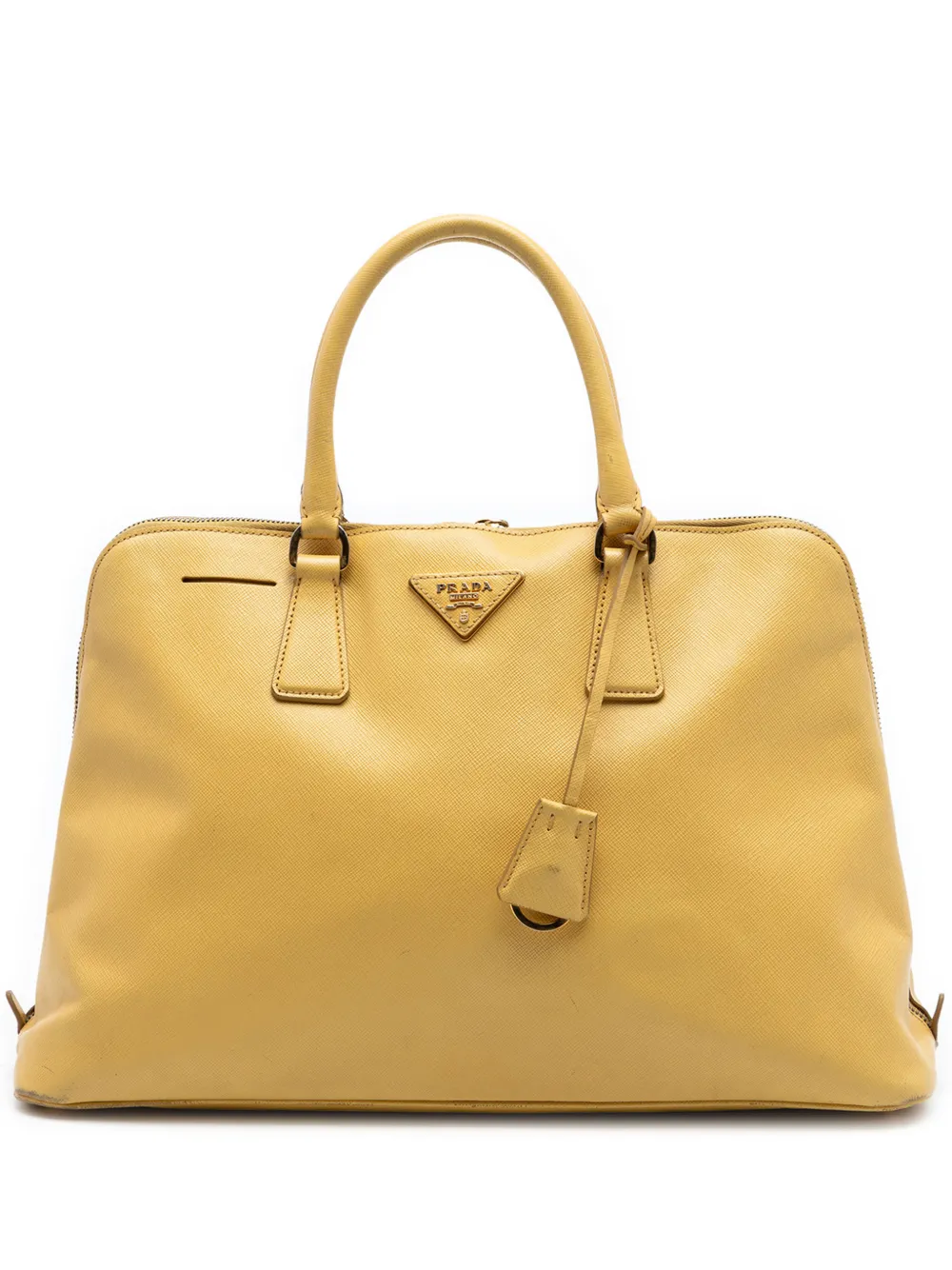 Prada Pre-Owned 2010-2026 Large Saffiano Lux Promenade satchel - Giallo
