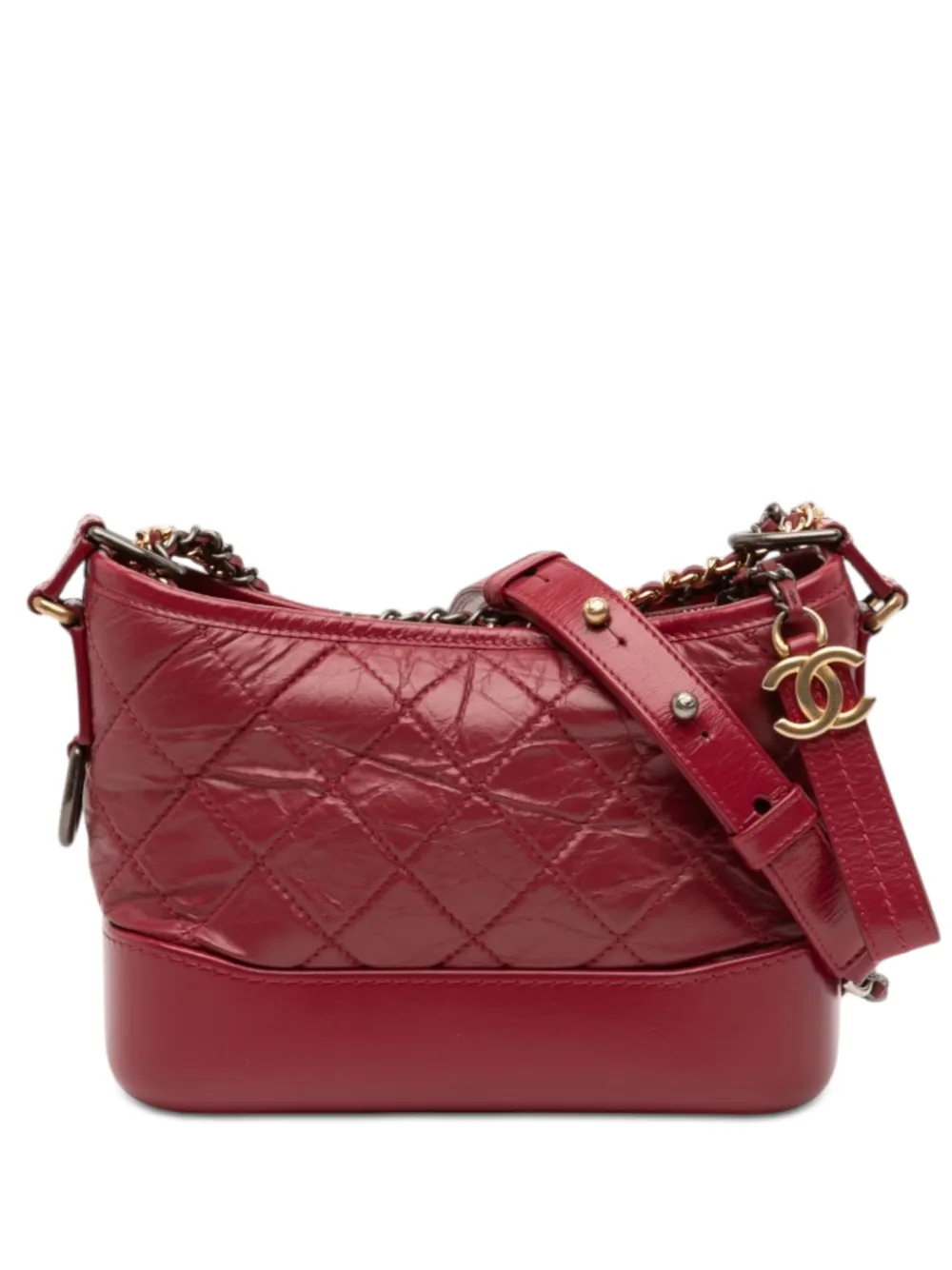 CHANEL Pre-Owned 2018-2019 Small Aged Calfskin Gabrielle crossbody bag - Rosso