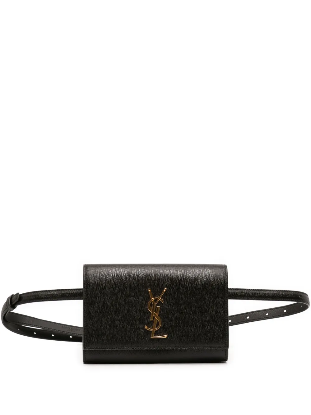 Saint Laurent Pre-Owned 2021 Grain de Poudre Leather Kate belt bag - Nero
