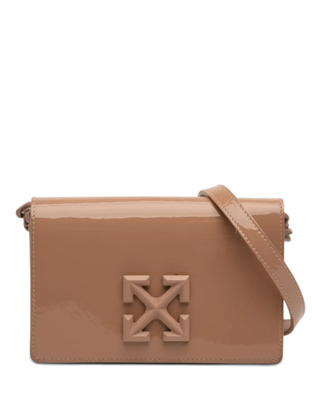 Off-White Pre-Owned 2010-2026 Patent Jitney 0.5 crossbody bag - Marrone