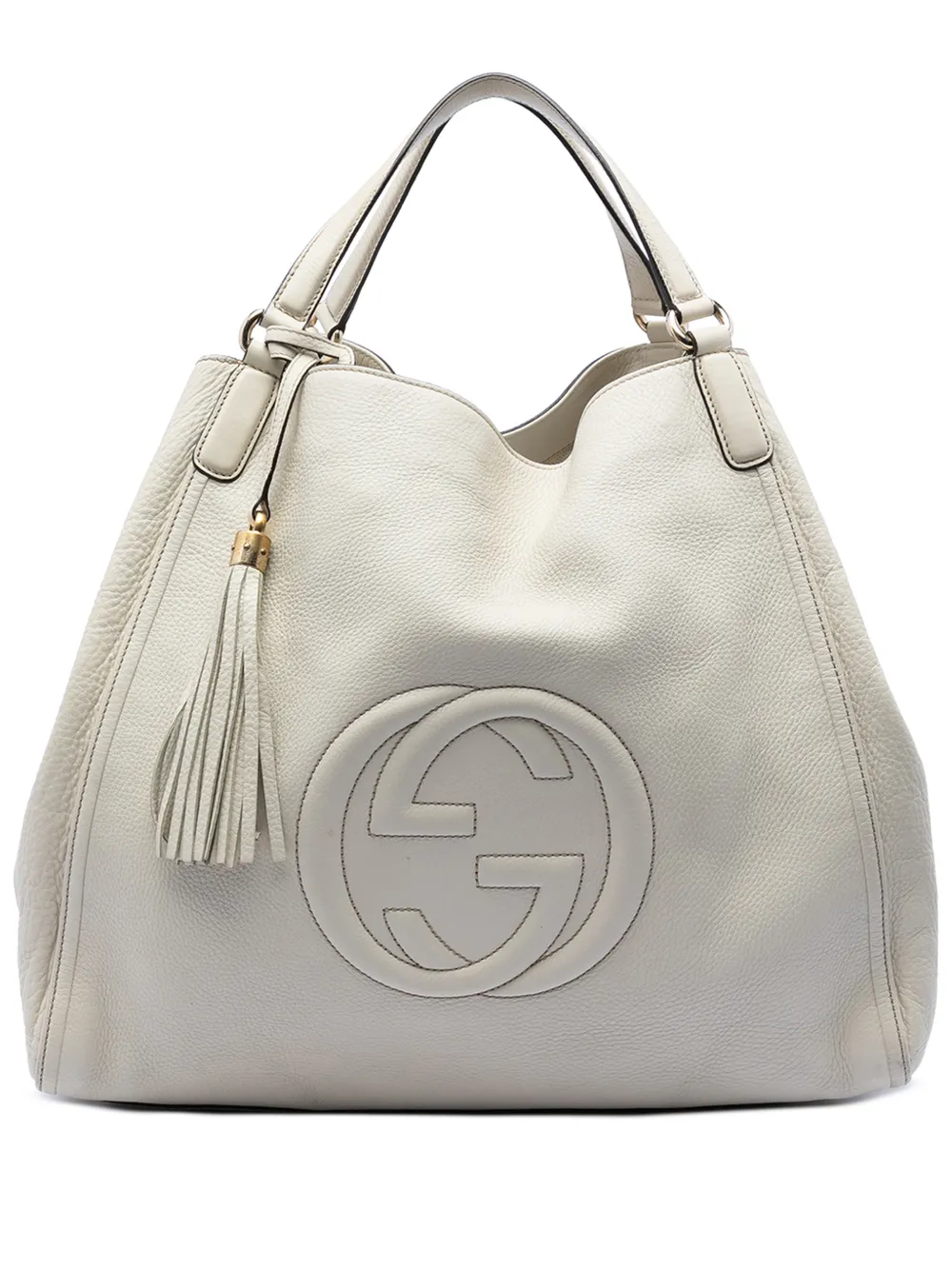 Gucci Pre-Owned 2016-2026 Large Leather Soho Cellarius tote bag - Bianco