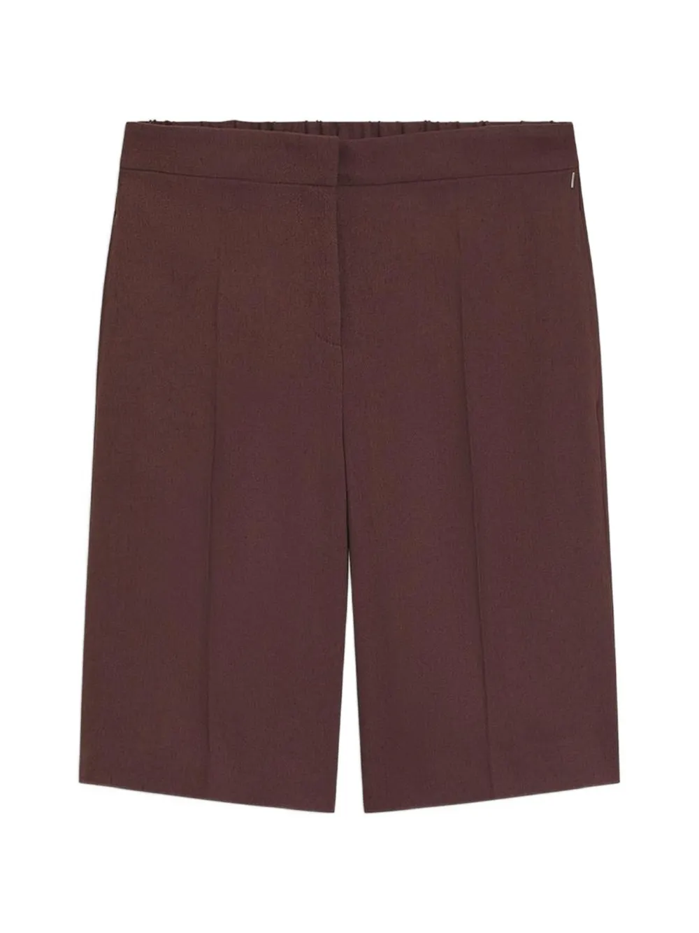 BOSS elasticated-waist pressed-crease shorts - Brown