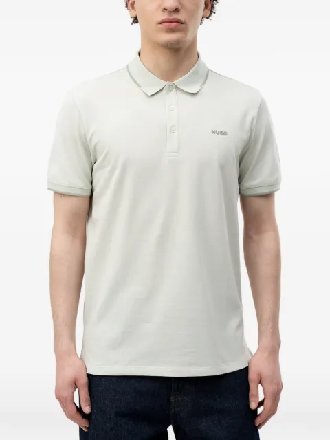 HUGO logo-patch short-sleeve polo shirt