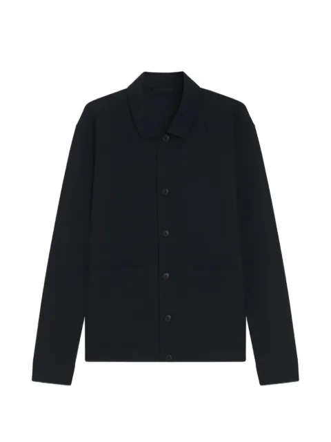 BOSS textured-finish patch-pocket jacket