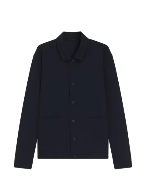 BOSS textured-finish patch-pocket jacket