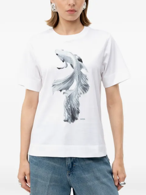 BOSS fish-print T-shirt